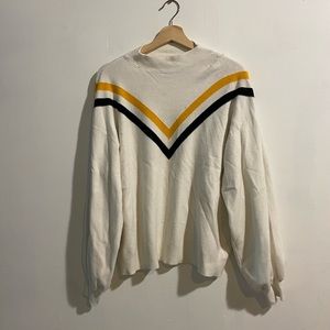 Long sleeve white sweater